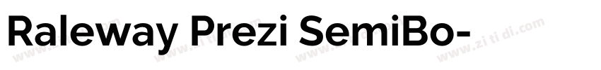 Raleway Prezi SemiBo字体转换